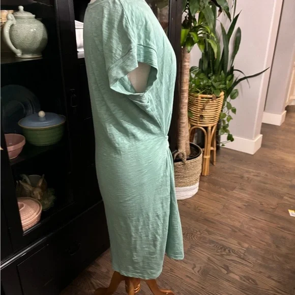 👗 J.Crew Factory Knit Tie-Waist Mini Dress – Size Large 🌿 - Picture 6 of 10